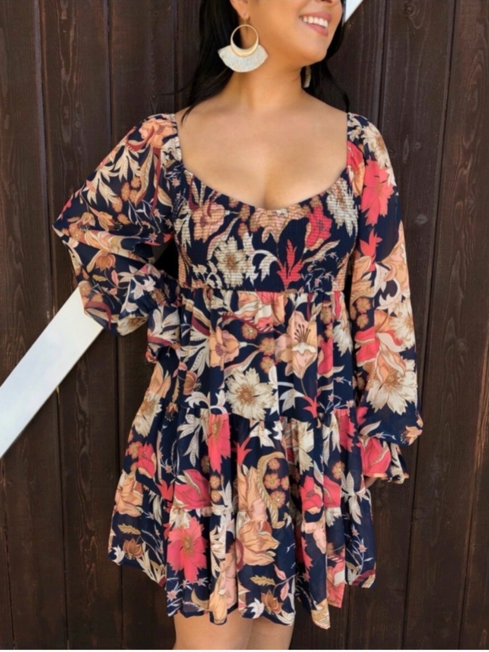 Baltic Born Floral Navy Smocked Babydoll Top - Unbranded 🌸 | NWT